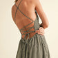 Gingham Pattern Maxi Dress