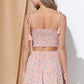 Smocked Front Side Cut Out Slash Tassel Tie Mini