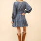 Rayon Jacquard Lace Tiered Mini Dress