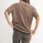 Cotton Blend Mineral Wash Waffle Short Sleeve Tee