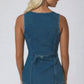 Longline Button Up Denim Vest