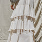 Woven Polyester Chiffon Tiered Midi Skirt