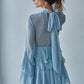 Woven Chiffon Polyester Ruffle Tiered Mini