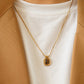 Dax 18K Gold Non-Tarnish Natural Stone Necklace