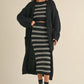 Multi Color Sequins Long Chunky Knit Cardigan