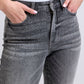 Rhinestone Detail Straight Jeans