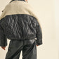 Quilted Jacket with Shearling Contrast