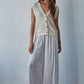 Woven Satin Wide Leg Pants