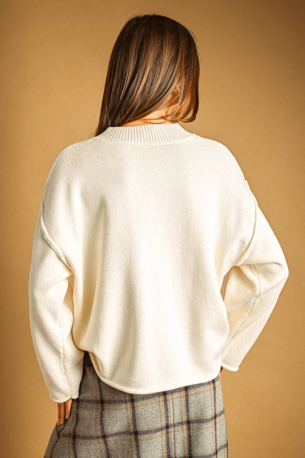 V-Neck Oversized Long Sleeve Sweater