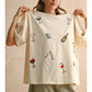 Cocktail Embroidery Boxy T Shirts