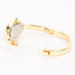 Oval Crystal-Encrusted Cuff Watch
