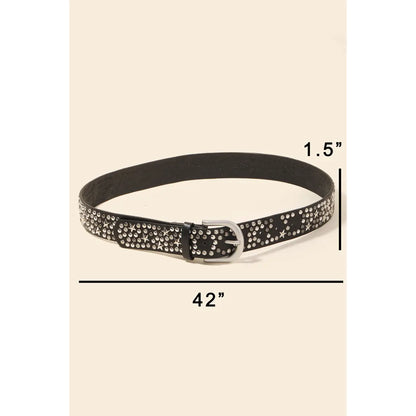 Metallic Stars and Stud Faux Leather Belt