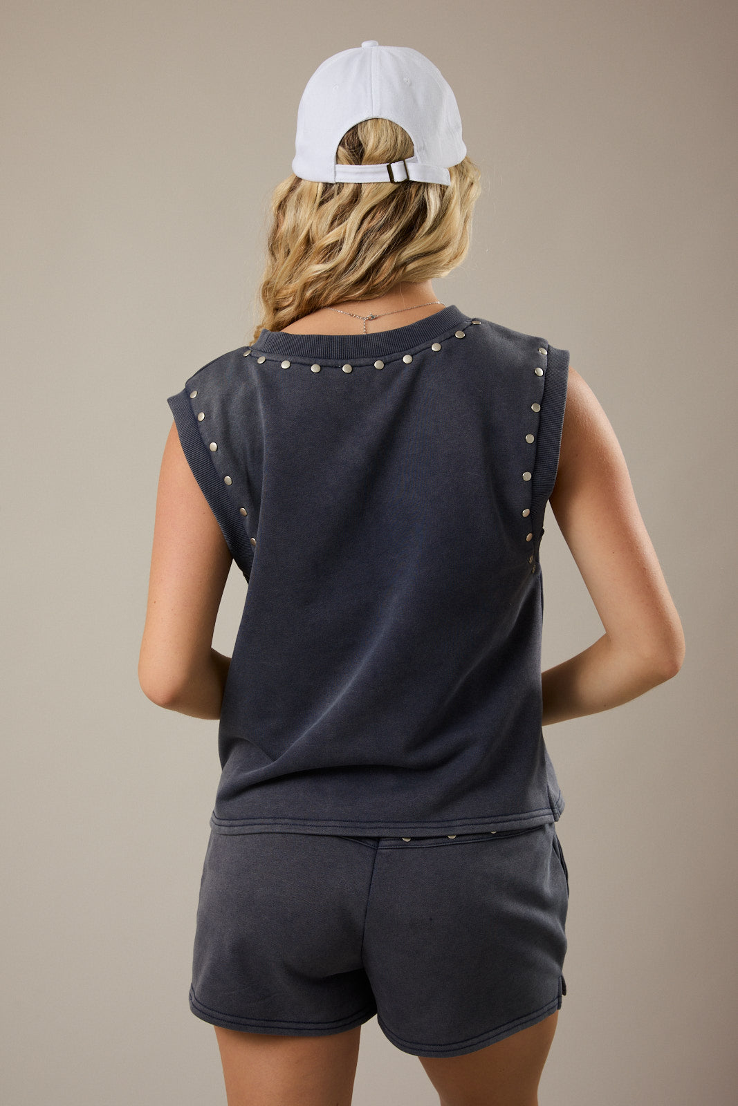 Sleeveless Top with Studs