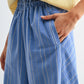 Pinstripe Wide-Leg Trousers