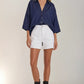 Oversized Dark Denim Shirt