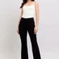 Black Star Seam Detail Flare Jeans