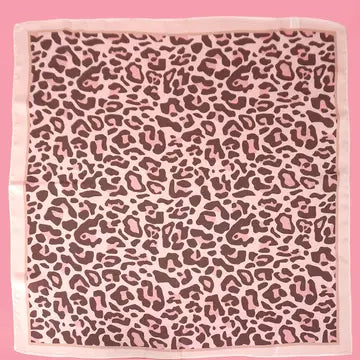 Large Floral Print Bandana Scarf Pink