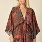 Batwing Sleeved Boho Paisley Print Romper