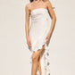 Going Out Strapless Ruffled Slit Maxi Dress