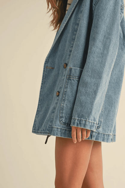 The Liv Denim Oversized Blazer