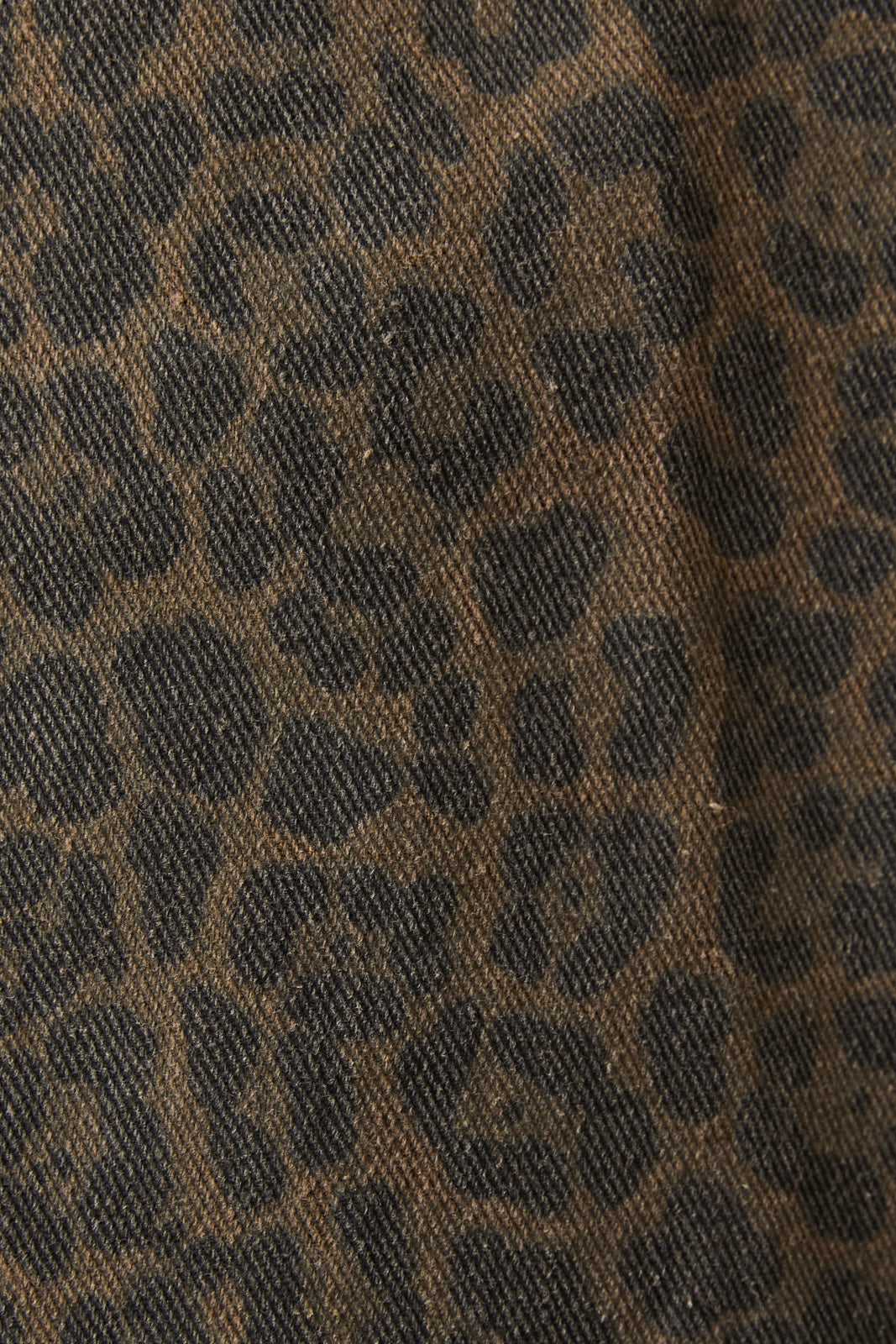 Leopard Print Denim Wrap Skort