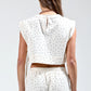 Sleeveless Side Tie Polka Dot Top