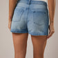 Low Rise Studded Denim Skort
