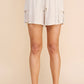 High Waist Shorts with Cargo Buckle Pockets
