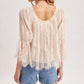 Off the Shoulder Ruffled Lace Blouse