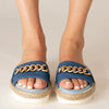 Cynthia Richard Bardot Denim Fabric Sandal