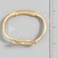 Hammered Circle Hook Bangle Bracelet