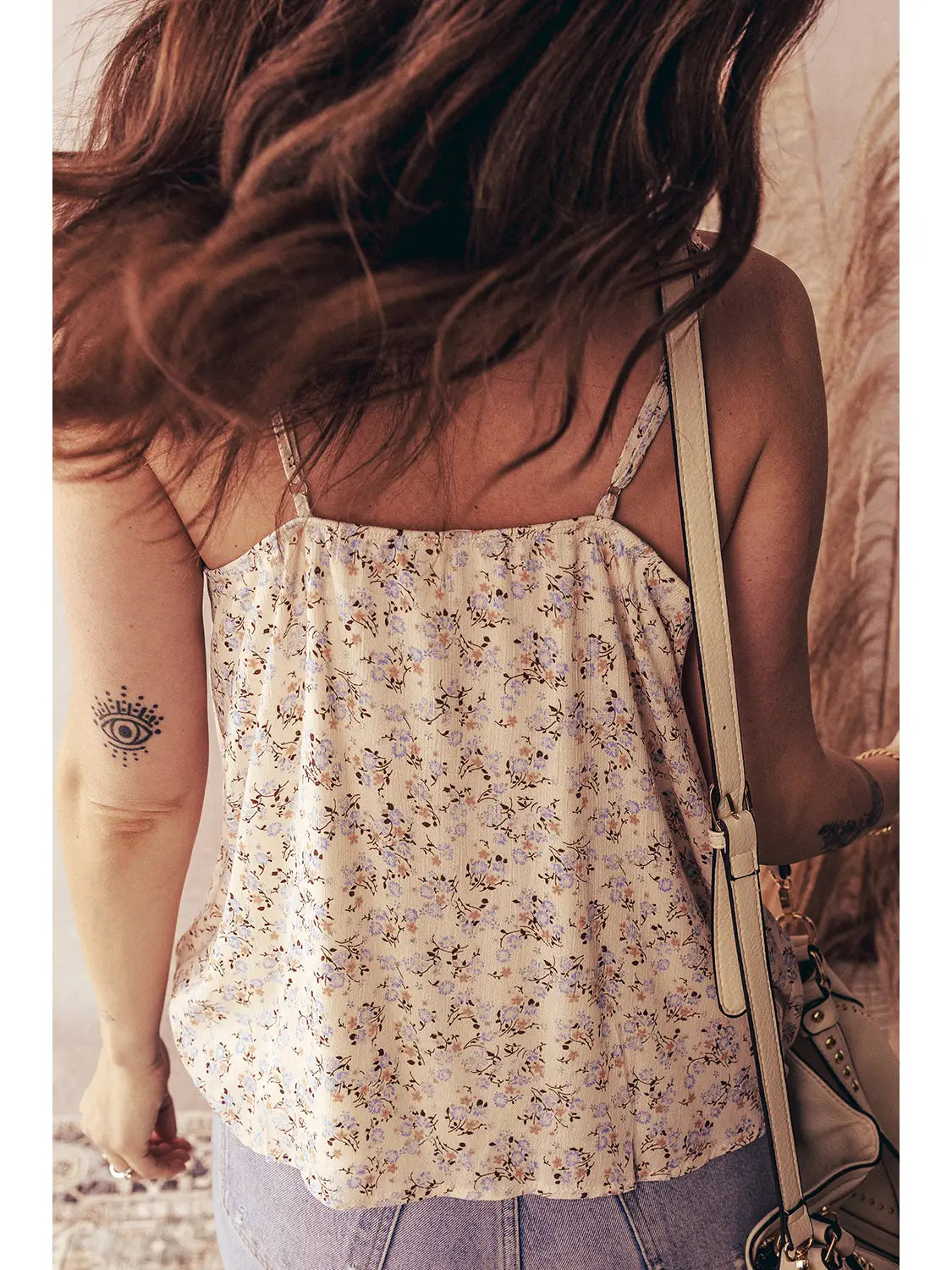 Boho Floral Spaghetti Straps Tank Top