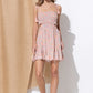 Smocked Front Side Cut Out Slash Tassel Tie Mini