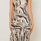 Drifted Earth Back Strapless Tie Back Maxi Dress