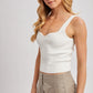 Ribbed Sweetheart Neck Tank Top