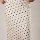 Polka Dot Mid Rise Maxi Skirt