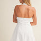Stretch Linen Halter Mini Dress