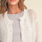 Crochet Knitted Buttondown Cardigan