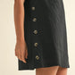 Button Detail Linen Dress