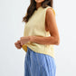 Open Back Knitted Sleeveless Sweater Vest