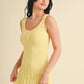 Pleated Knit Mini Dress