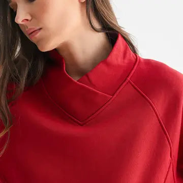 Heartline Fleece Mock Neck Sweater