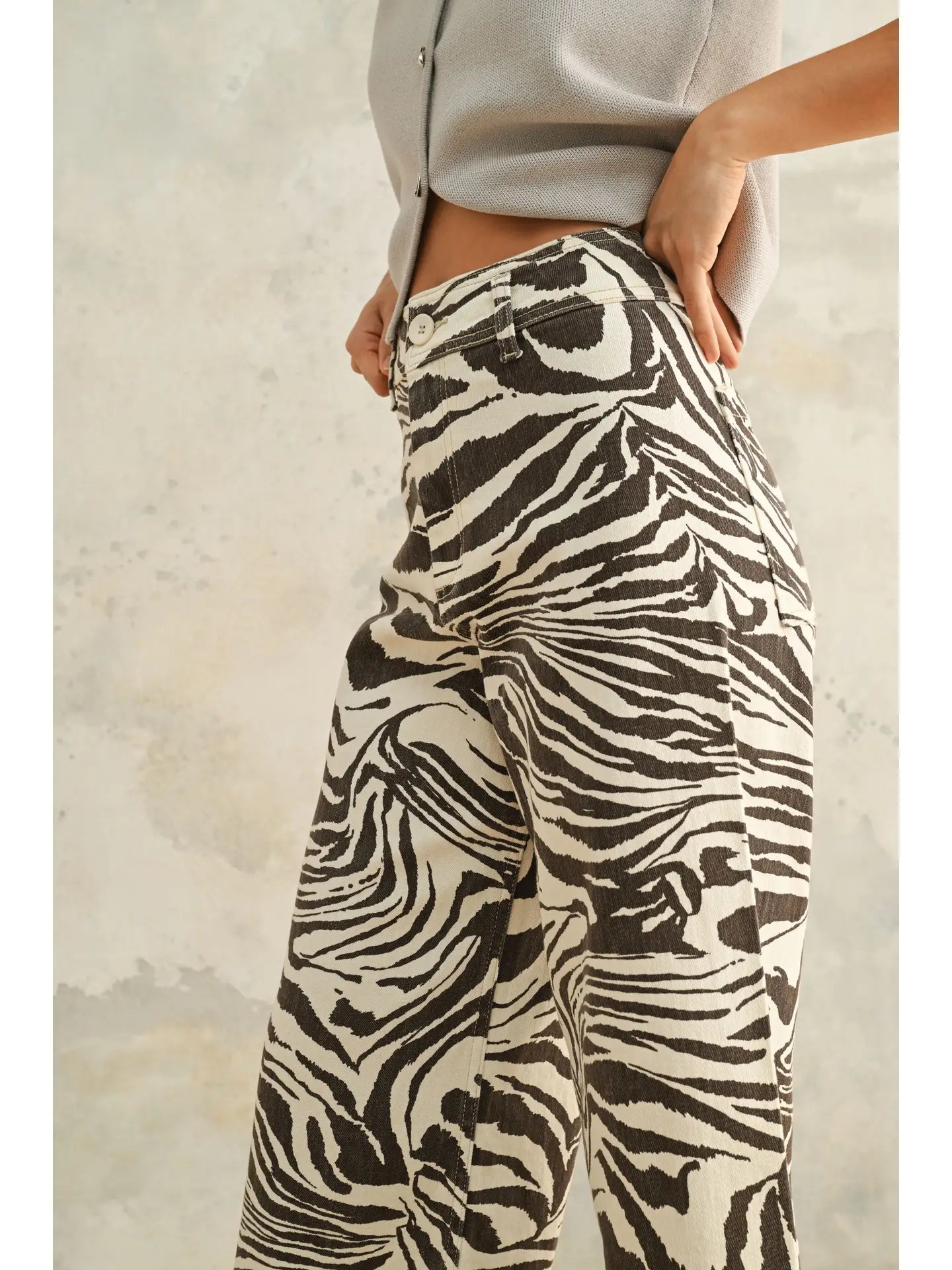 Zebra Print Stretch Pants