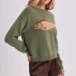'Fish' Graphic Coastal Crewneck Sweater