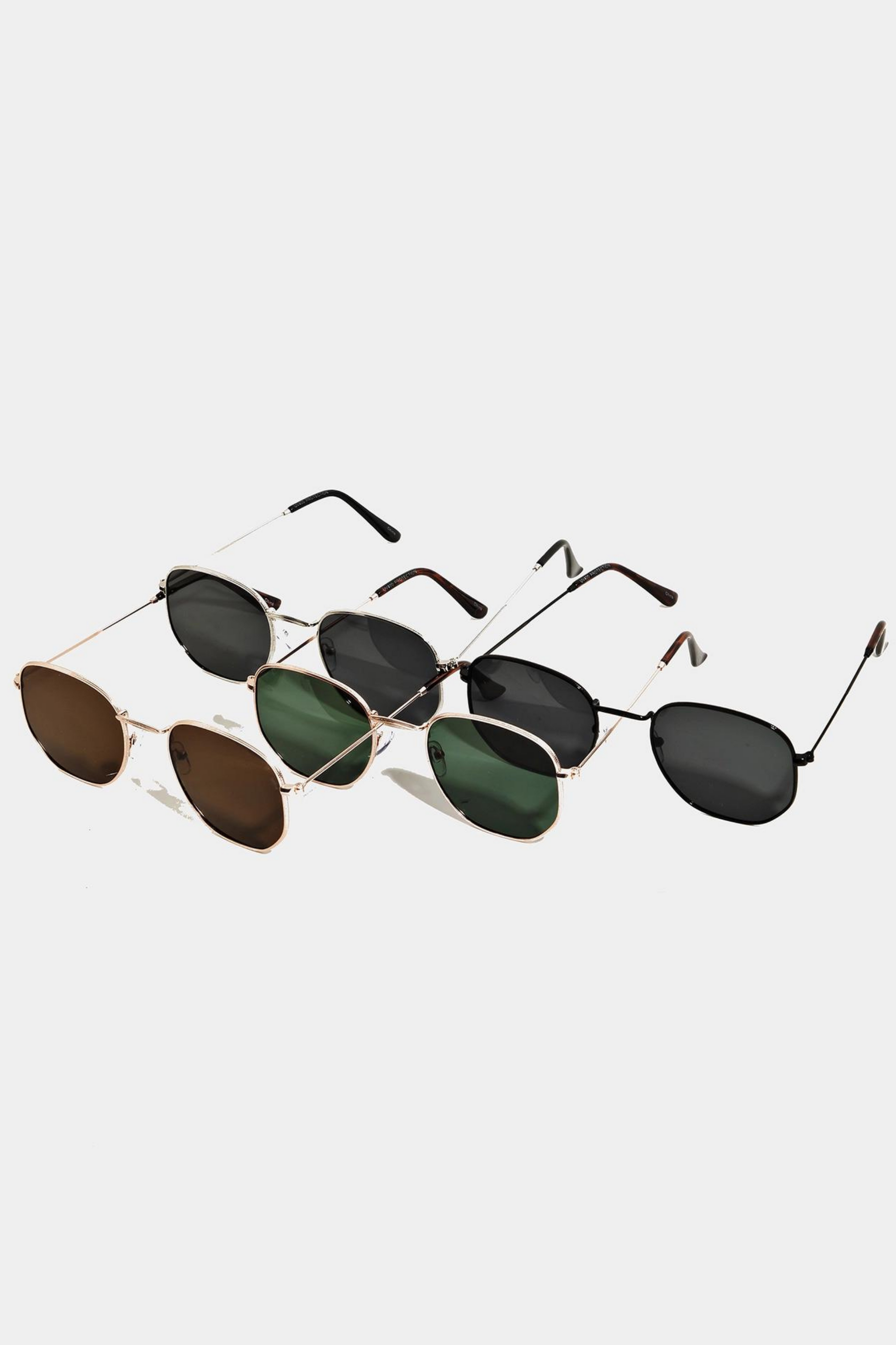 RB Hexagonal Metal Frame Sunglasses