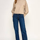 Knitted Sweater with Cuffed Sleeves