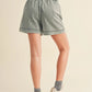 High Waisted Mineral Wash Shorts