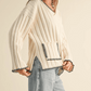 The Natasha Stitch Detail Wide Rib Pattern Sweater
