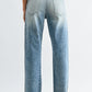 Studded High-Waist Straight-Leg Jeans