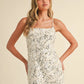 Sleeveless Sequin Tweed Mini Dress